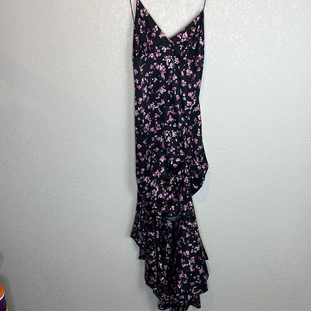 Caroline Constas Asymmetrical Silk Floral Dress Medium - Picture 2 of 16